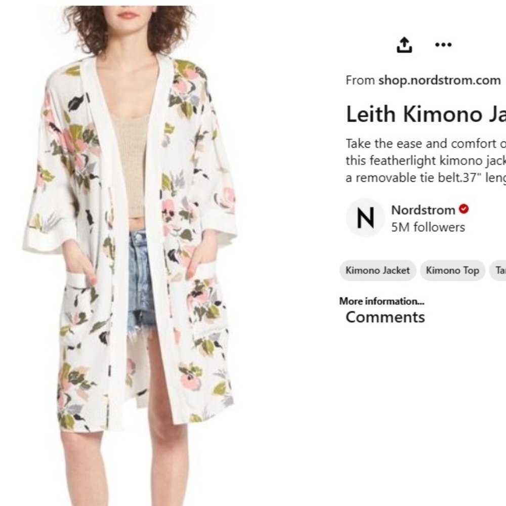 Leith Kimono Duster Jacket | Nordstrom Size XS